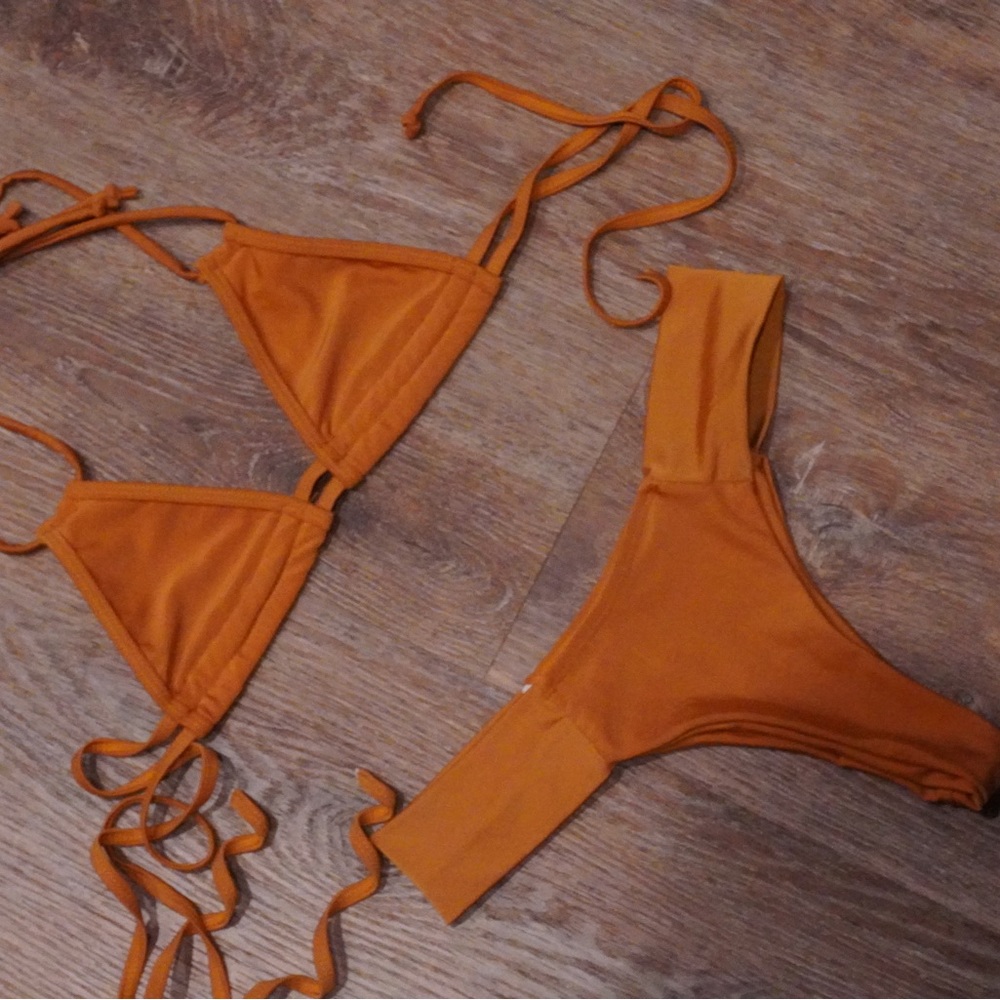 Shein orange bikini size small 🍊